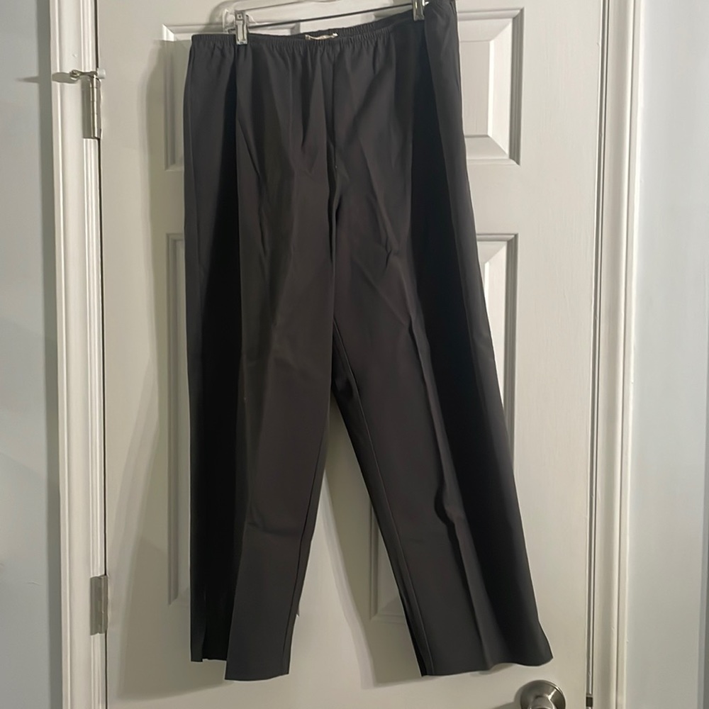 1X Eileen Fisher Gray Slim Ankle Pants